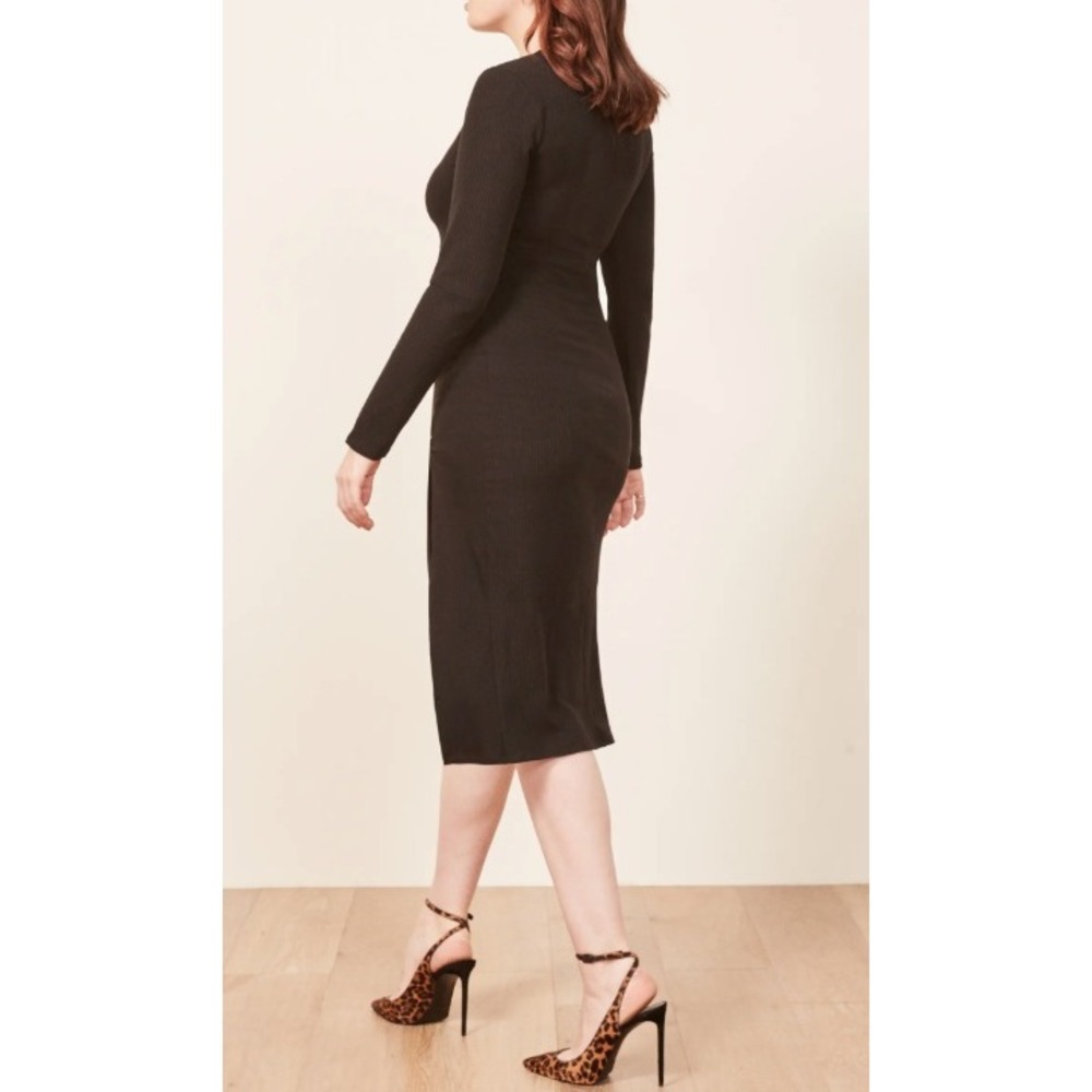 Reformation Piazza Ribbed Dress Size Small - Picture 3 of 8